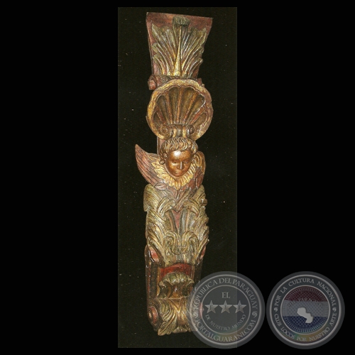 ÁNGEL - ADORNO LATERAL ALTAR - TALLA JESUÍTICA (PARROQUIA DE LA SANTÍSIMA TRINIDAD DEL PARANÁ)